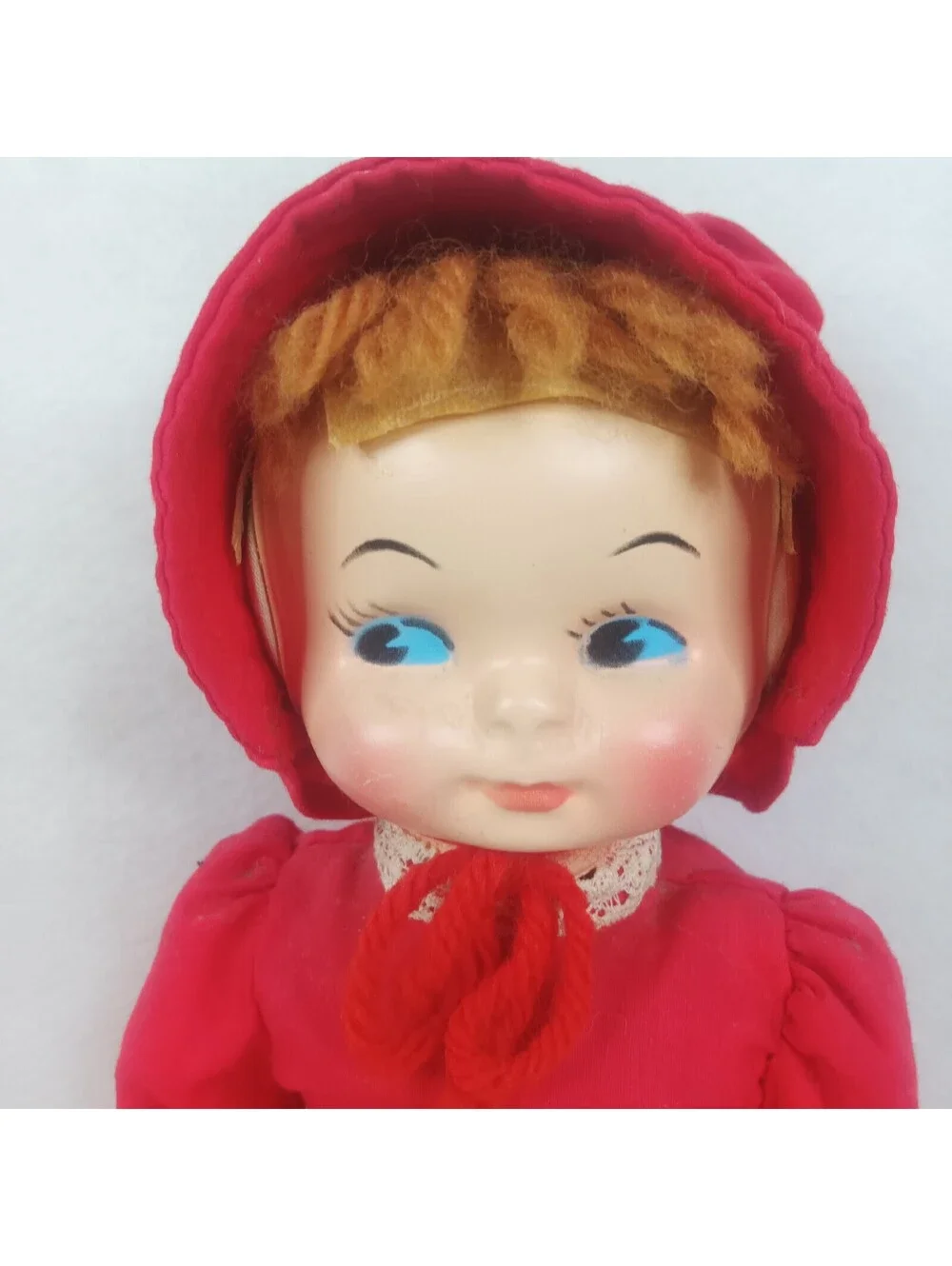 Vintage Handmade Kitschy Red Dress Doll W Empty Glass Crisco Body One Of A Kind